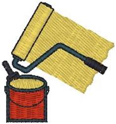 Paint Roller - 4x4 roller beginner-friendly embroidery design for reusable tote bags