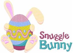 Playful bunny with pastel-colored ears next to a vibrant Easter egg with colorful swirls, perfect for festive décor.
