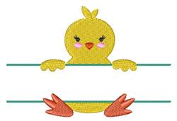 beginner-friendly easter bird machine embroidery pattern - Easter Chick Split for decorative pillow covers