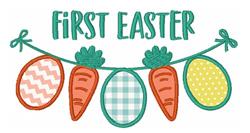 carrot beginner-friendly machine embroidery - First Easter perfect for kitchen aprons