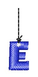 font quick stitch machine embroidery - Hanging Font E for patchwork quilt blocks