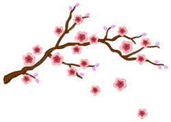 Cherry Blossom Embroidery Design | EmbroideryDesigns.com