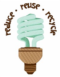 Reduce Reuse Recycle Embroidery Design | EmbroideryDesigns.com