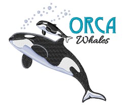 Orca Whales Embroidery Design | EmbroideryDesigns.com