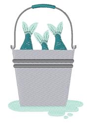 Fish Bucket Embroidery Design