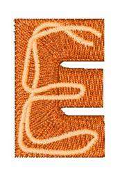 Scribble E - 4x4 scribble quick stitch embroidery design for decorative pillow covers