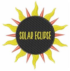 Solar Eclipse - 4x4 sunflower detailed embroidery design for decorative pillow covers