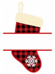 split beginner-friendly machine embroidery - Stocking Name Split for Holiday Decor
