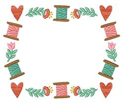 Thread Frame - 4x4 heart beginner-friendly embroidery design for reusable tote bags