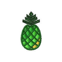 Vibrant pineapple design with textured green skin, detailed leaves, and a yellow base. Fun and playful for summer.
