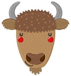 Bison Head - 4x4 head detailed machine embroidery design perfect for Sportswear