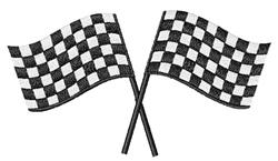 flag detailed machine digital embroidery - Checkered Flags perfect for Party Decor