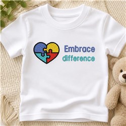 heart beginner-friendly machine embroidery - Embrace Differnce for Activity Mats