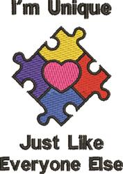 beginner-friendly heart machine embroidery pattern - Im Unique for patchwork quilt blocks