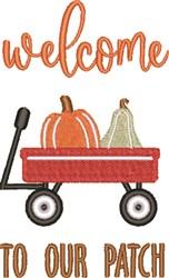 Our Patch - 5x7 pumpkin detailed machine embroidery design perfect for Door Mats