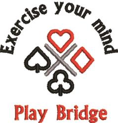 beginner-friendly heart machine embroidery pattern - Play Bridge for reusable tote bags