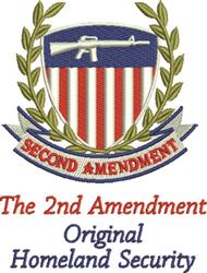 amendment detailed machine embroidery - Second Amendment for decorative pillow covers