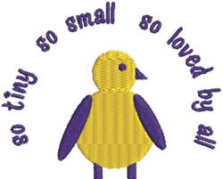 So Tiny - 4x4 bird beginner-friendly machine embroidery design for Baby Clothing