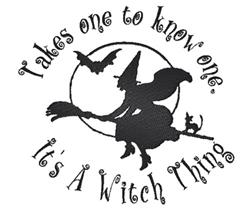 A Witch Thing - 5x7 bat detailed machine embroidery design for kitchen tea towels