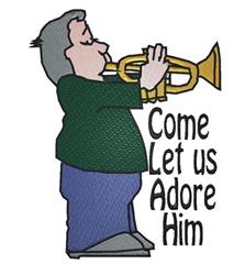 detailed christmas him machine embroidery pattern - Adore Him for decorative pillow covers