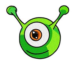 eye detailed machine embroidery - Alien Eye perfect for Childrens Room Decor