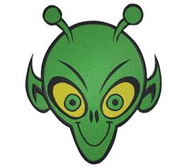 Alien Head - 5x7 head detailed machine embroidery design perfect for reusable tote bags