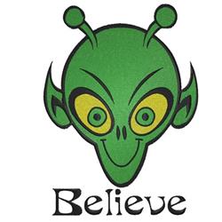 head detailed machine embroidery - Alien Head perfect for decorative pillow covers