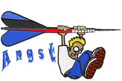 detailed angst machine digital embroidery pattern - Angst 2 perfect for Backpacks