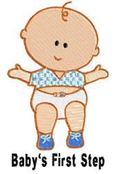 step detailed machine embroidery - Babys First Step perfect for reusable tote bags