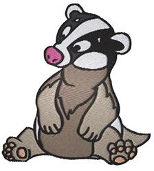 detailed badger machine embroidery pattern - Badger perfect for Woodland Decor
