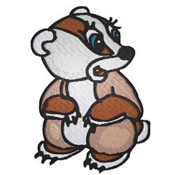 badger detailed machine digital embroidery - Badger perfect for reusable tote bags