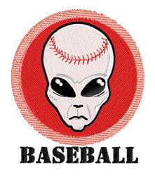 detailed skull machine embroidery pattern - Baseball perfect for kitchen tea towels