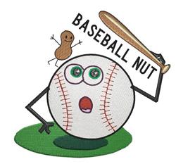 detailed bat machine embroidery pattern - Baseball Nut perfect for Kids Hats