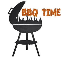 BBQ Time - 5x7 time beginner-friendly embroidery design for decorative pillow covers