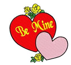 detailed valentine rose machine embroidery pattern - Be Mine for decorative pillow covers