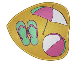 ensemble detailed machine embroidery - Beach Ensemble perfect for reusable tote bags