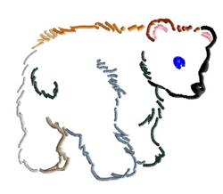 bear cub beginner-friendly machine embroidery - Bear Cub for patchwork quilt blocks