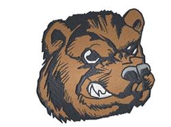 detailed bear cub machine embroidery pattern - Bear Head for decorative pillow covers