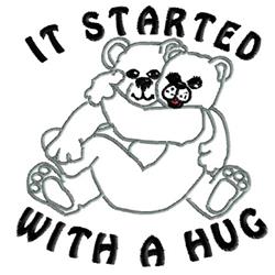 detailed valentine bear machine embroidery pattern - Bear Hug for Nursery Decor