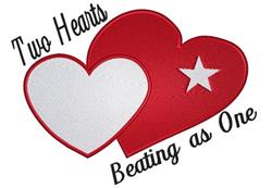 detailed valentine heart machine embroidery pattern - Beating As One for decorative pillow covers