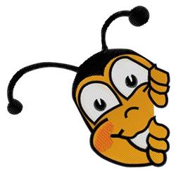 beginner-friendly peaking machine embroidery pattern - Bee Peaking for Kids Backpacks