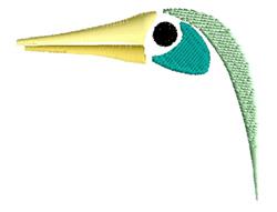 Bird Head - 4x4 bird quick stitch machine embroidery design for Baby Blankets