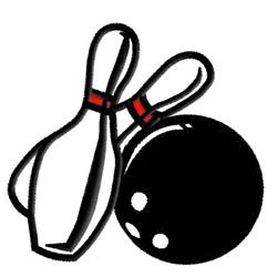 beginner-friendly bowling machine embroidery pattern - Bowling for kitchen aprons