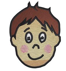 face detailed machine digital embroidery - Boy Face perfect for Party Supplies