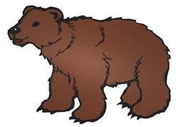 detailed bear machine embroidery pattern - Brown Bear for patchwork quilt blocks