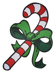 bow detailed machine digital embroidery - Candy Cane Bow perfect for kitchen aprons