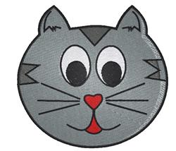 detailed kitten machine embroidery pattern - Cat Face perfect for Pillow Cases