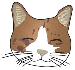 Cat Face - 5x7 kitten detailed machine embroidery design for decorative pillow covers