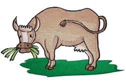 cattle detailed machine digital embroidery - Cattle perfect for reusable tote bags