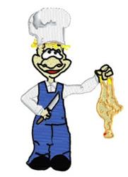 Chef Spikey - 5x7 spikey detailed machine embroidery design perfect for Aprons